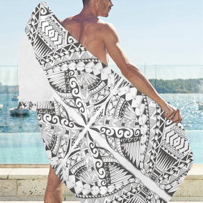 Samoan Style Print Design LKS301 Beach Towel 32" x 71"