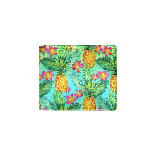 Pineapple Pattern Print Design PP010 Men's ID Card Wallet