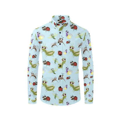 Ladybug Pattern Print Design 01 Men's Long Sleeve Shirt