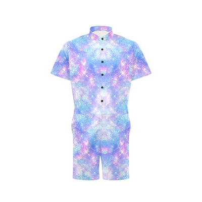 Galaxy Stardust Pastel Color Print Men's Romper