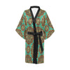 Medallion Pattern Print Design 02 Women's Short Kimono