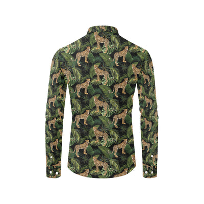 Cheetah Pattern Print Design 05 Men's Long Sleeve Shirt