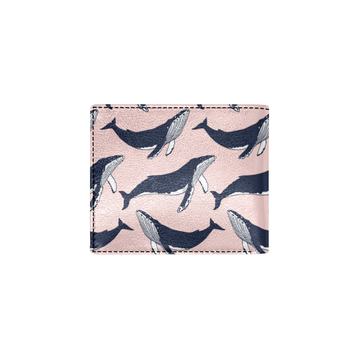 Humpback Whale Pattern Print Design 02 Men's ID Card Wallet