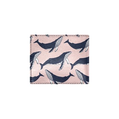 Humpback Whale Pattern Print Design 02 Men's ID Card Wallet
