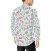 Ice Cream Pattern Print Design IC02 Men's Long Sleeve Shirt