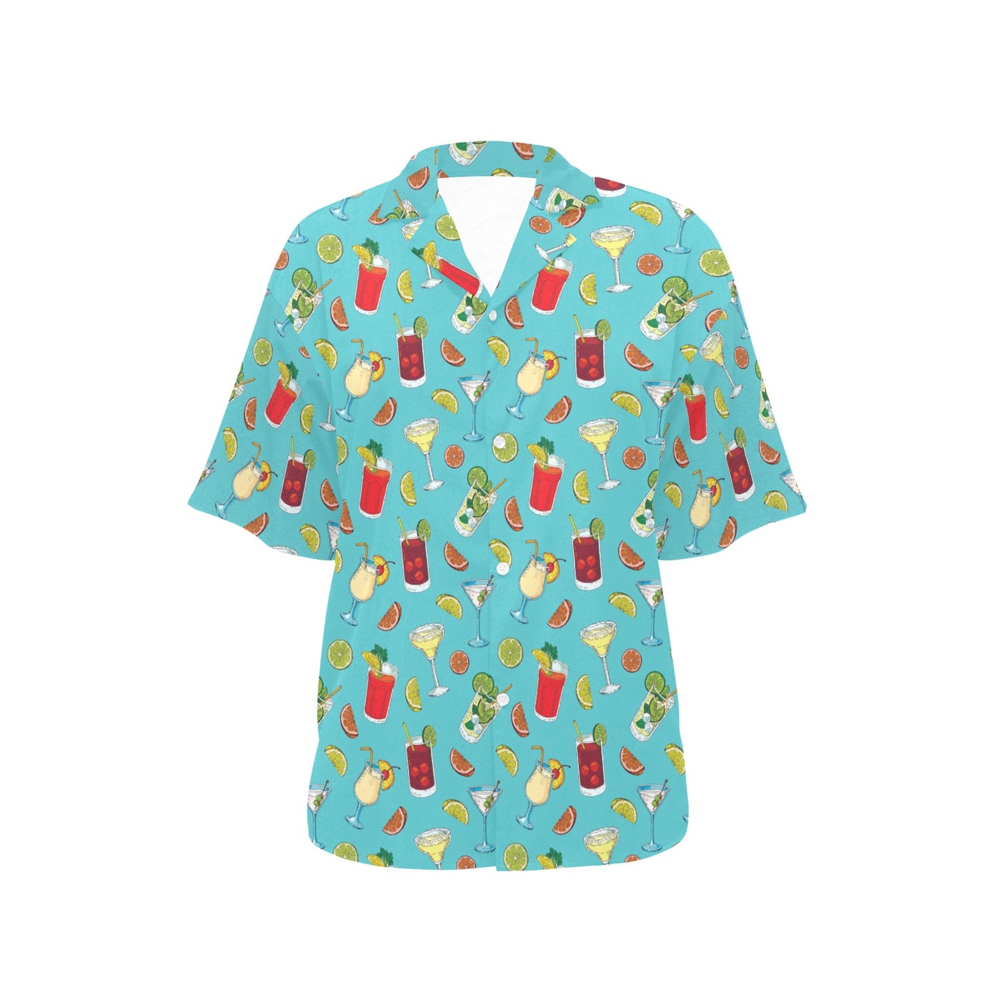 Cocktail Pattern Print Design 05 Women's Hawaiian Shirt