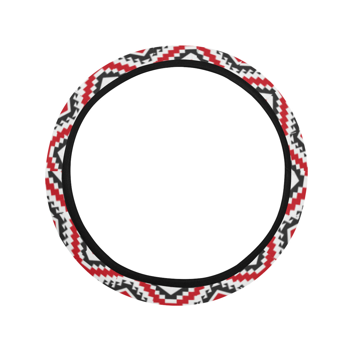 Native American Themed Tribal Print Steering Wheel Cover with Elastic Edge