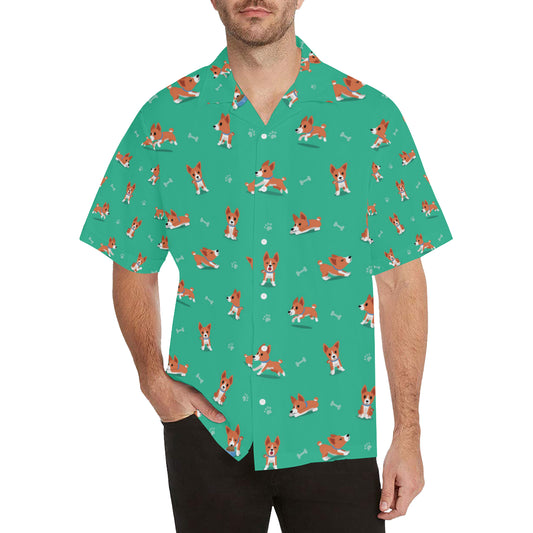 Basenji Pattern Print Design 02 Men's Hawaiian Shirt