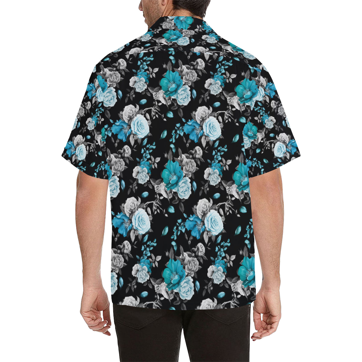 Rose Pattern Print Design A02 Men's Hawaiian Shirt