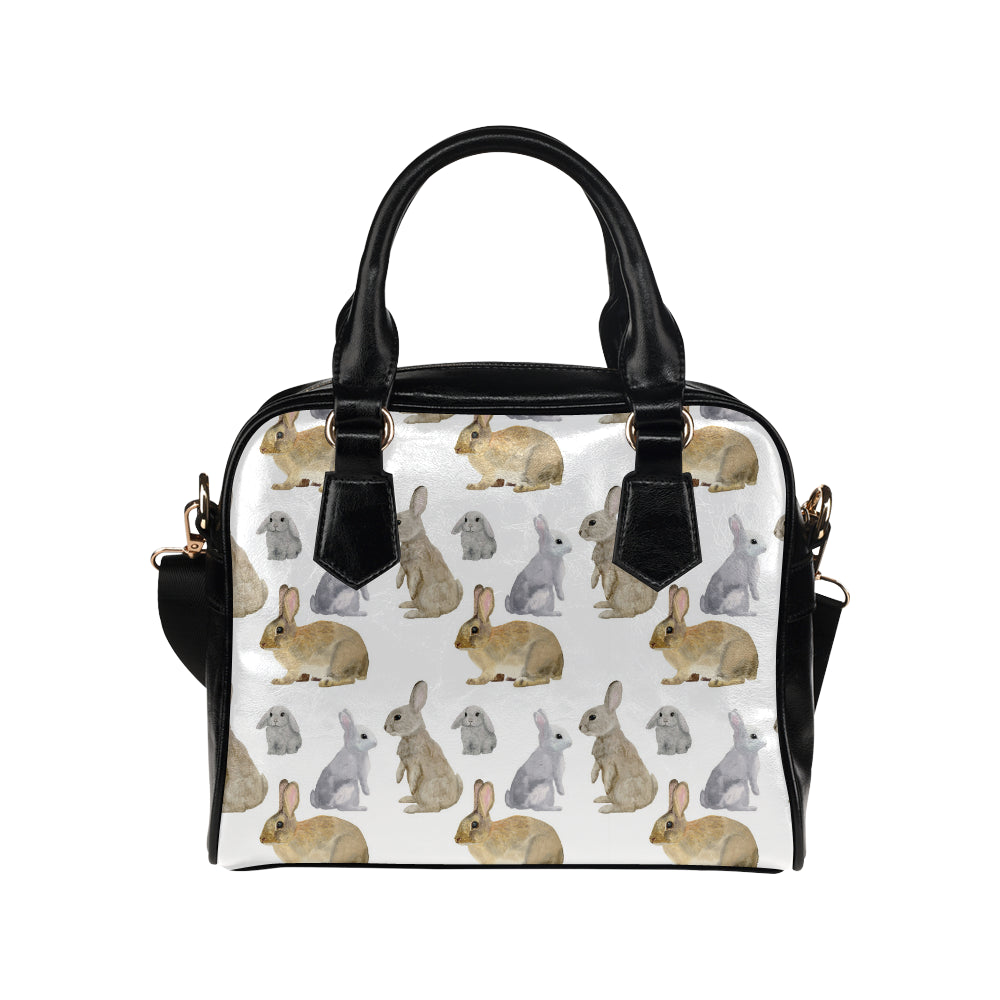 Rabbit Pattern Print Design 02 Shoulder Handbag