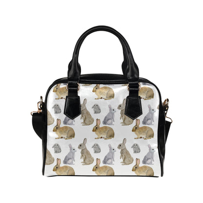 Rabbit Pattern Print Design 02 Shoulder Handbag