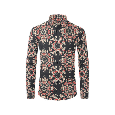 Medallion Pattern Print Design 01 Men's Long Sleeve Shirt