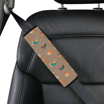 Chicken Happy Print Pattern Car Seat Belt Cover