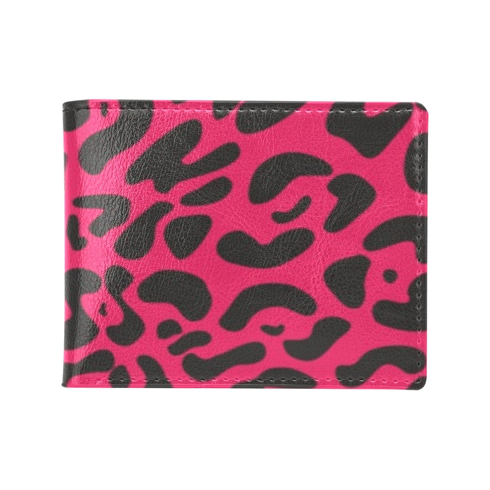 Cheetah Pink Print Pattern Men's ID Card Wallet