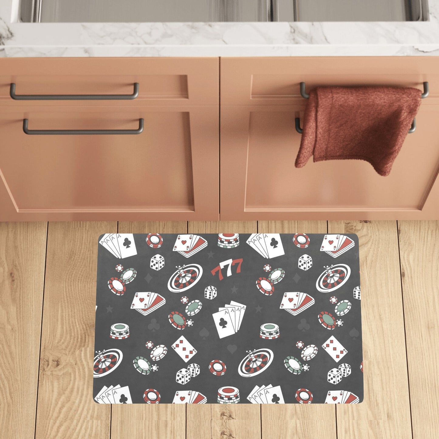 Casino Pattern Print Design 02 Kitchen Mat