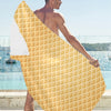 Waffle Texture Print Design LKS302 Beach Towel 32" x 71"