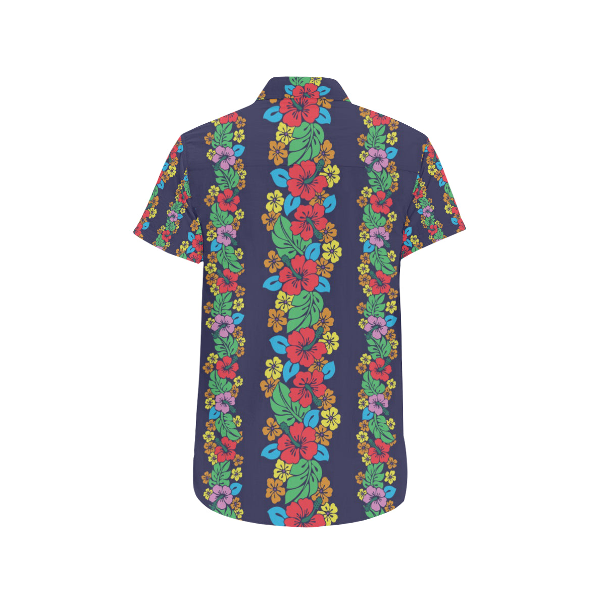 Hawaiian Themed Pattern Print Design H03 Men's Short Sleeve Button Up Shirt