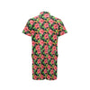 Red Hibiscus Pattern Print Design HB07 Men's Romper