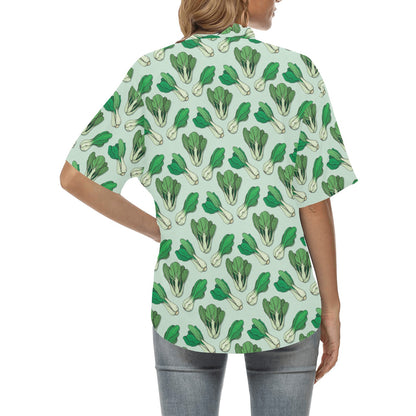 Bok Choy Pattern Print Design 01 Women's Hawaiian Shirt