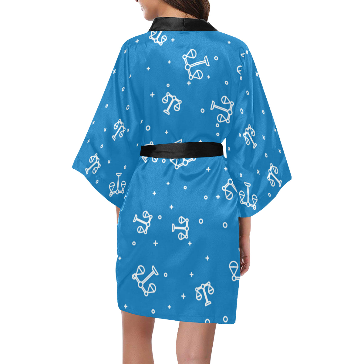 Libra Pattern Print Design 05 Women's Short Kimono
