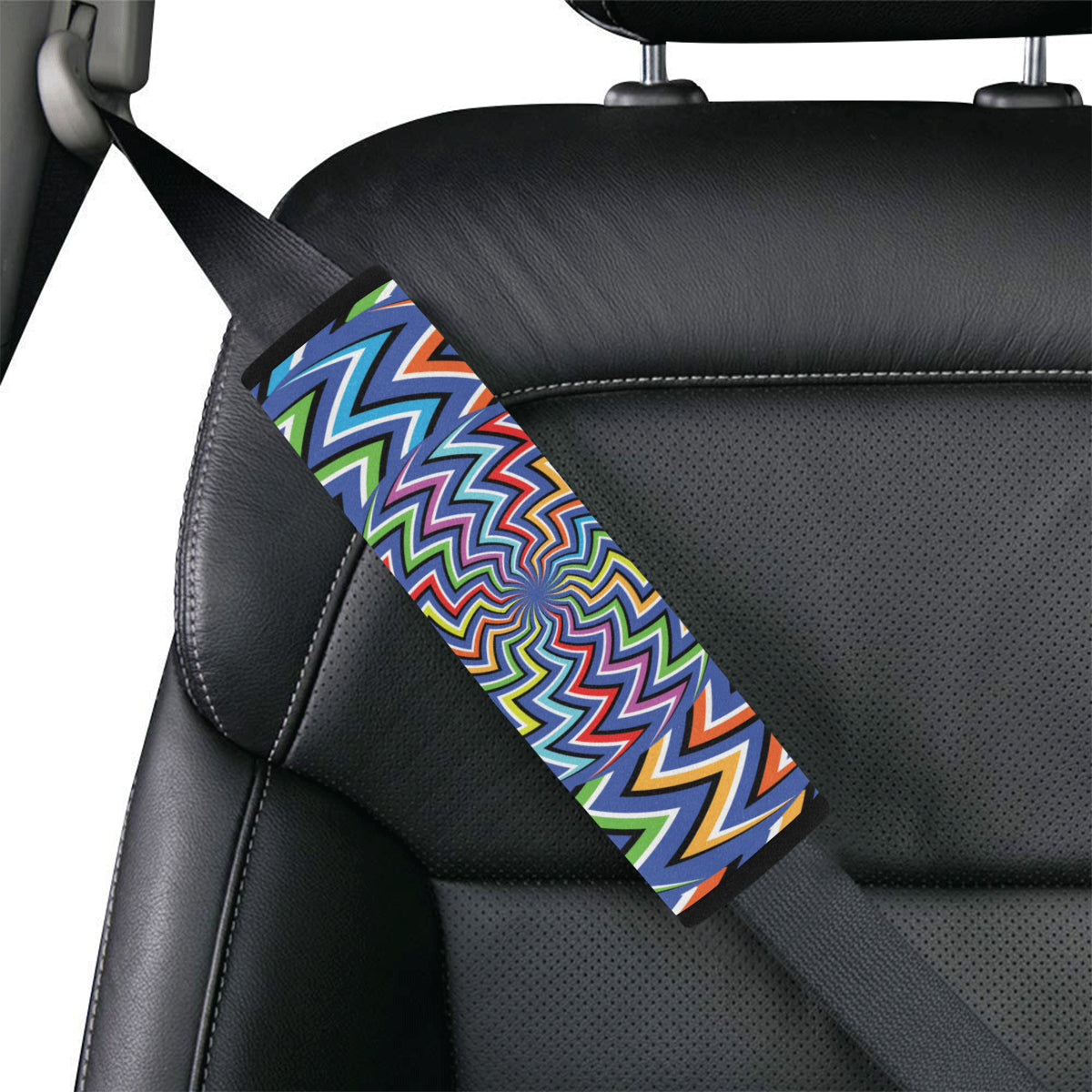 Optical illusion Pattern Print Design A02 Car Seat Belt Cover