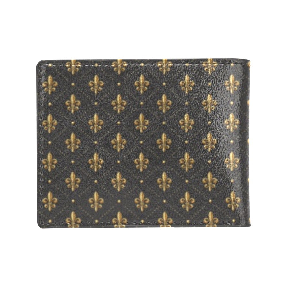 Fleur De Lis Print Design LKS402 Men's ID Card Wallet