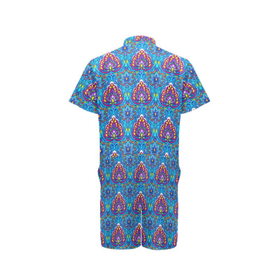 lotus Boho Pattern Print Design LO010 Men's Romper