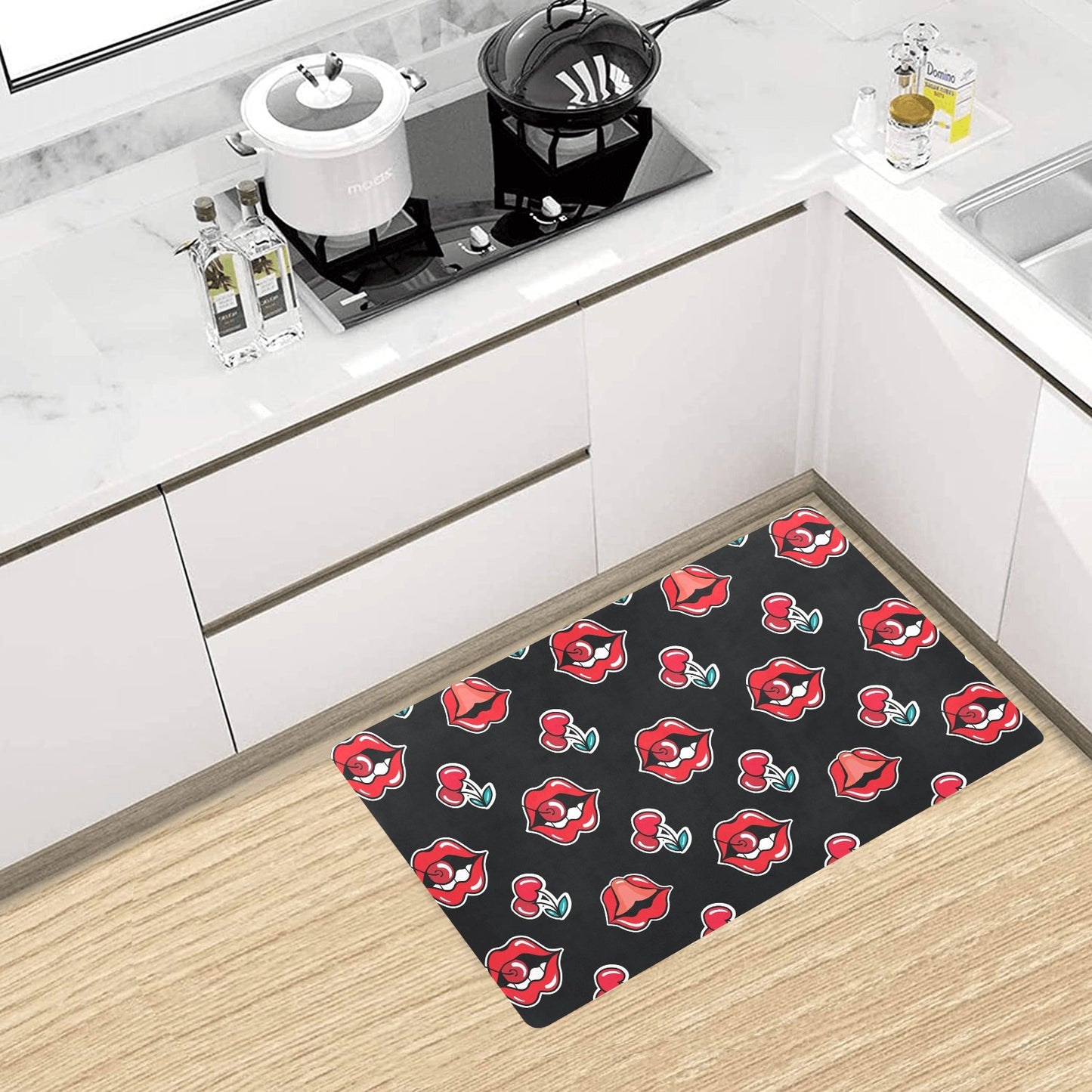 Cherry Pattern Print Design CH04 Kitchen Mat