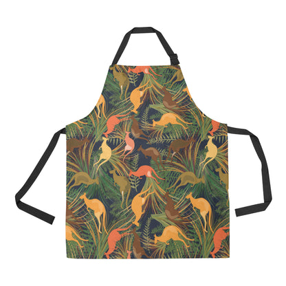 Kangaroos Pattern Print Design 07 Apron with Pocket