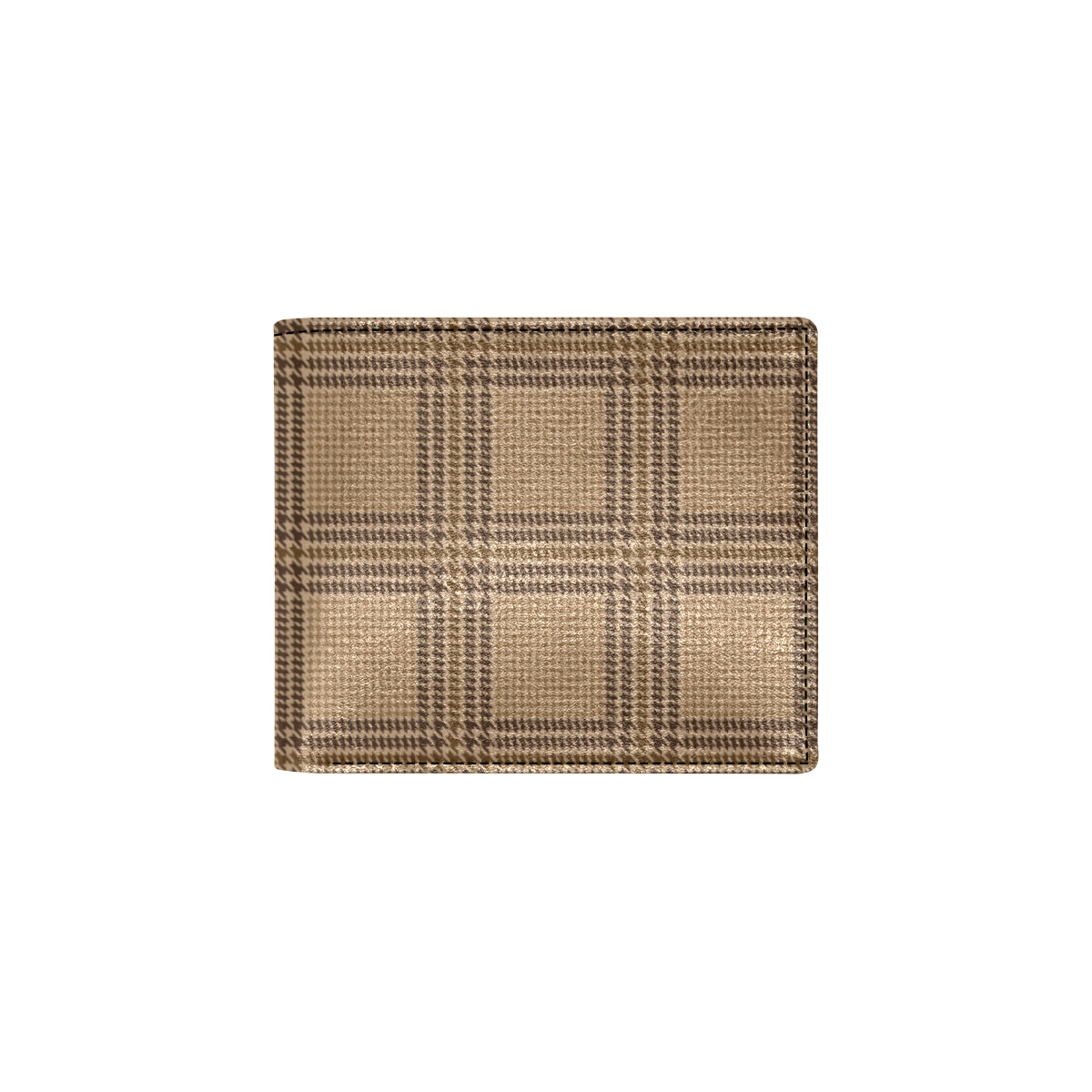 Houndstooth Brown Pattern Print Design 04 Men's ID Card Wallet
