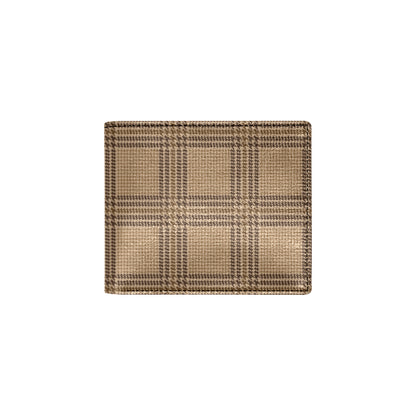 Houndstooth Brown Pattern Print Design 04 Men's ID Card Wallet