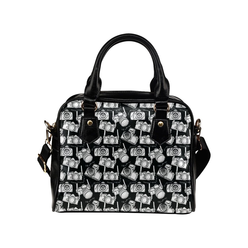 Camera Pattern Print Design 01 Shoulder Handbag