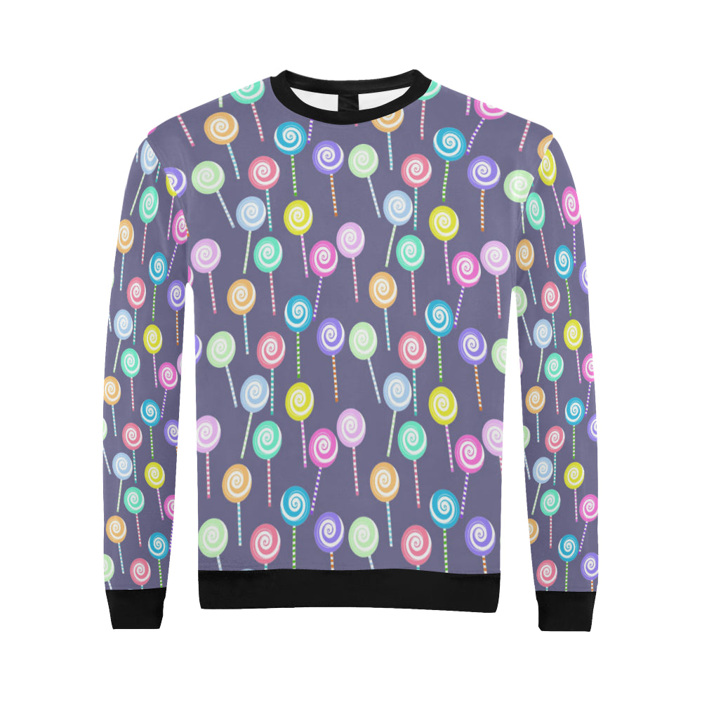Lollipop Pattern Print Design LL03 Men Long Sleeve Sweatshirt