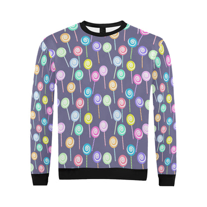 Lollipop Pattern Print Design LL03 Men Long Sleeve Sweatshirt