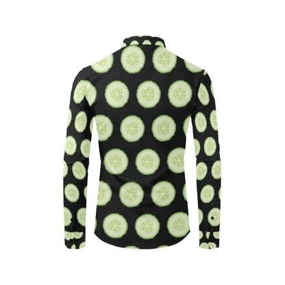 Cucumber Pattern Print Design CC02 Men's Long Sleeve Shirt