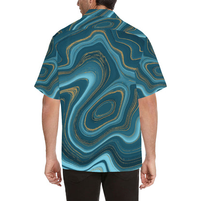 Liquid Pattern Print Design 04 Men's Hawaiian Shirt