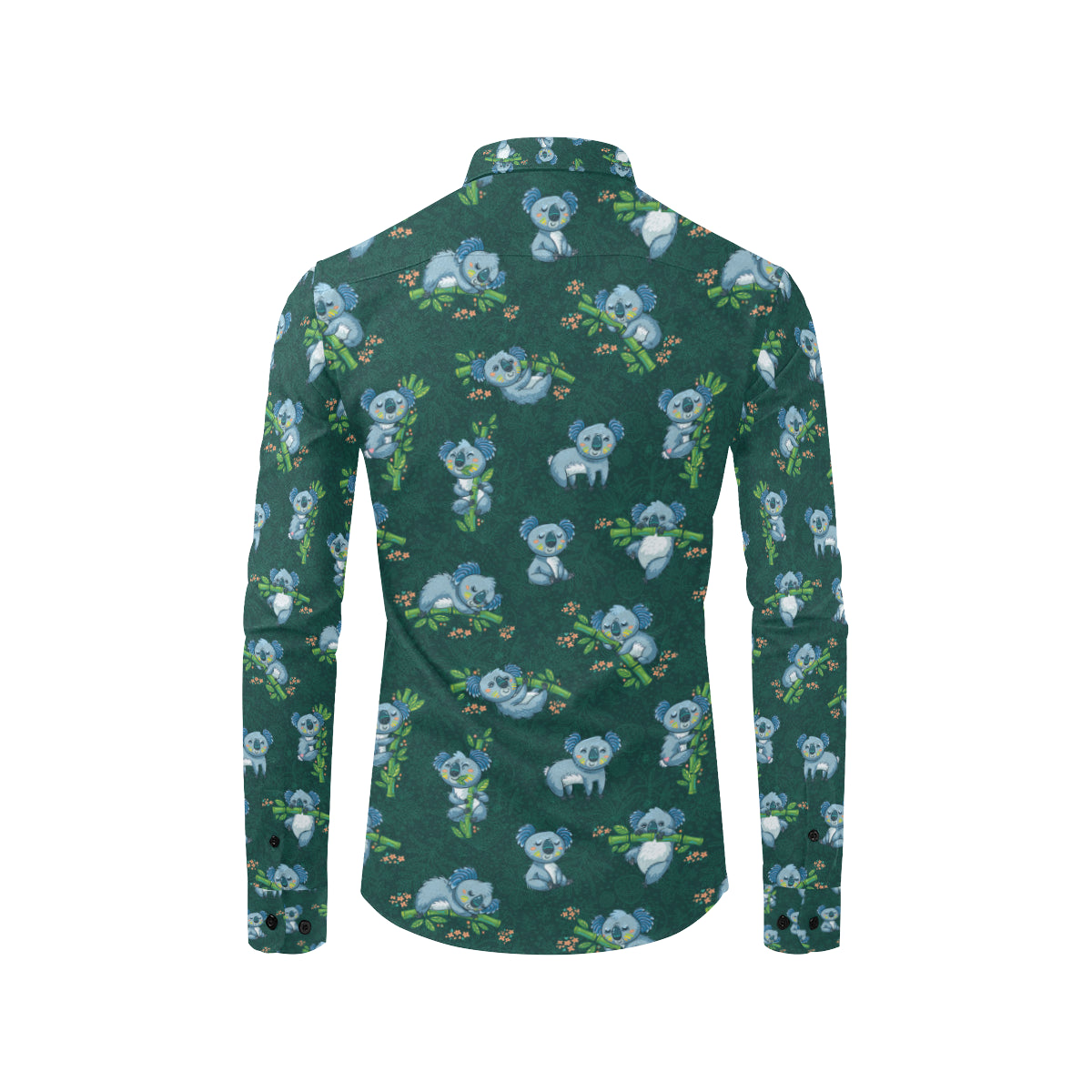 Koala Blue Design Print Men's Long Sleeve Shirt