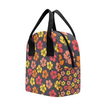 Hibiscus Pattern Print Design HB024 Insulated Lunch Bag