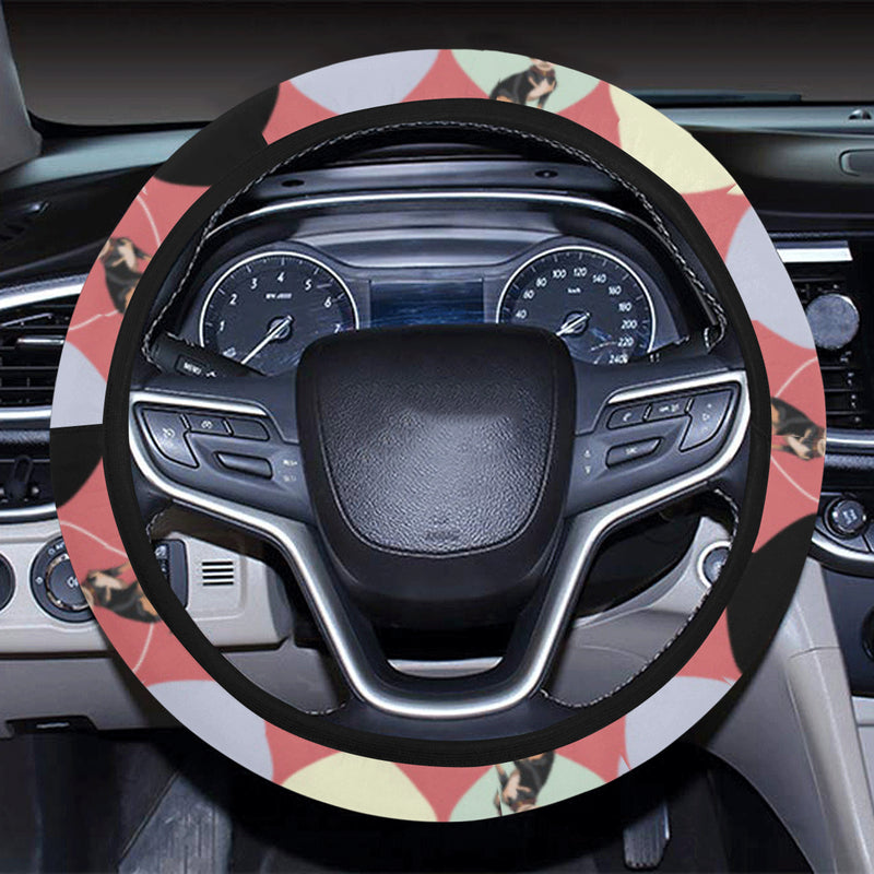 Chihuahua Pattern Print Design 01 Steering Wheel Cover with Elastic Edge