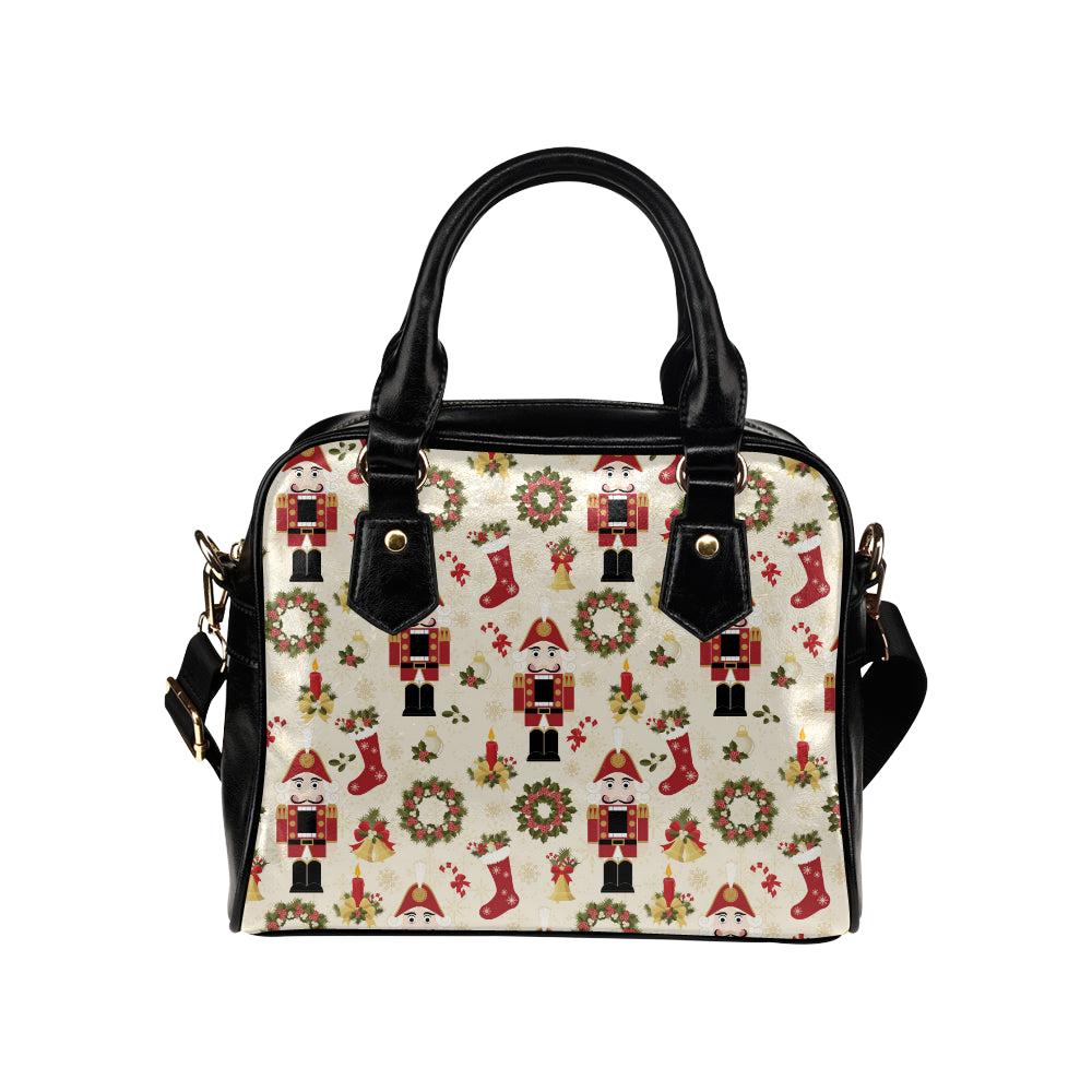 Nutcracker Pattern Print Design A01 Shoulder Handbag