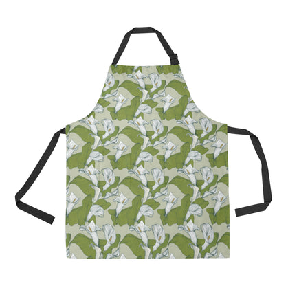 Lily Pattern Print Design LY08 Apron with Pocket