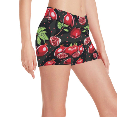 Pomegranate Pattern Print Design PG06 Yoga Shorts