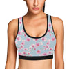 Orchid Pattern Print Design A01 Sports Bra