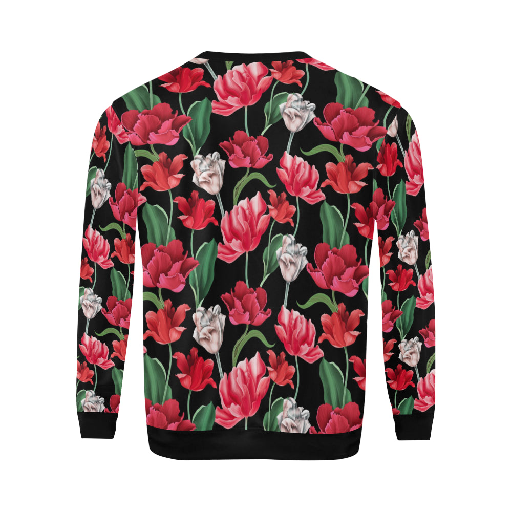 Tulip Pattern Print Design TP08 Men Long Sleeve Sweatshirt