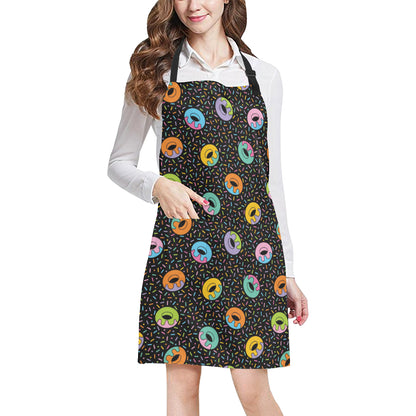 Donut Pattern Print Design DN012 Apron with Pocket