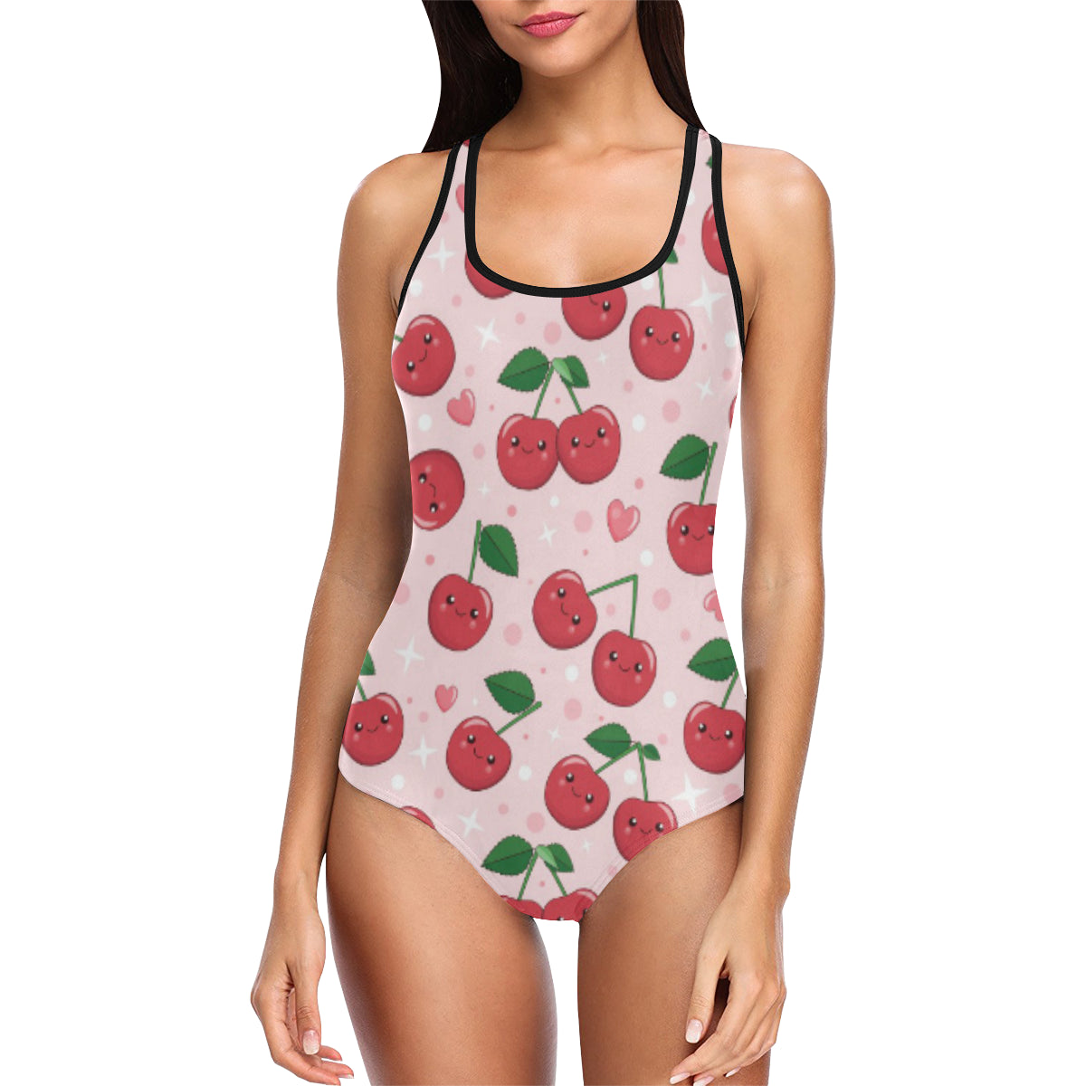Cherry Pattern Print Design CH02 Women Swimsuit