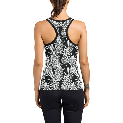 Pineapple Pattern Print Design PP08 Women's Racerback Tank Top