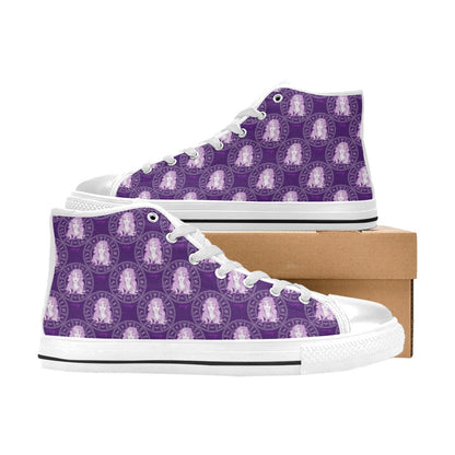 Virgo Print Design LKS301 High Top Women's White Shoes