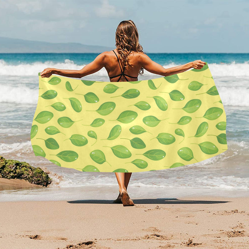 Spinach Print Design LKS302 Beach Towel 32" x 71"