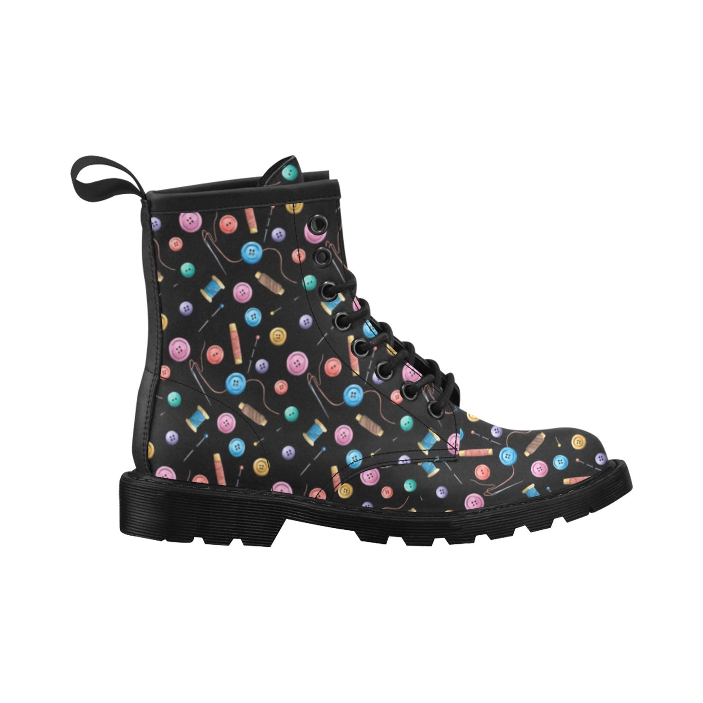 Sewing Print Design LKS309 Women's Boots